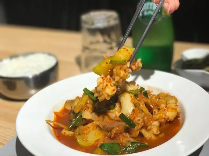Ojinguh bokkum with Rice